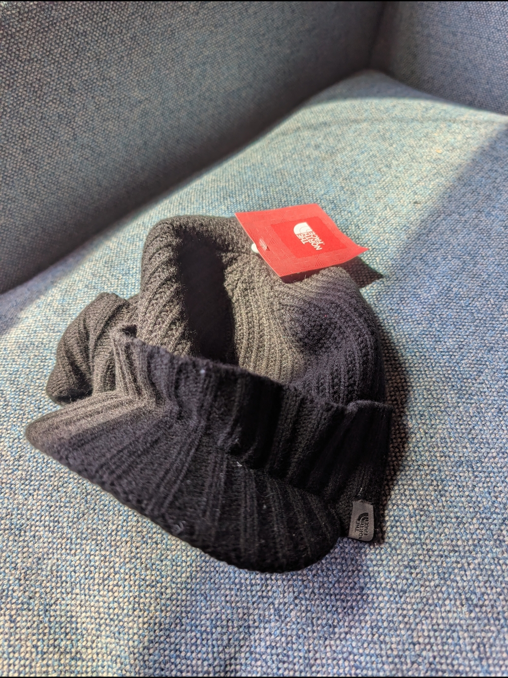The North Face Black Brim Knit Beanie Hat